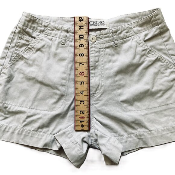 Easy Wear Chino Carpenter Shorts Stone Beige Mid-Rise Vintage 90s 32" Waist - Picture 2 of 7